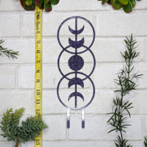 moon phases trellis with measuring tape