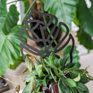black monstera leaf acrylic trellis
