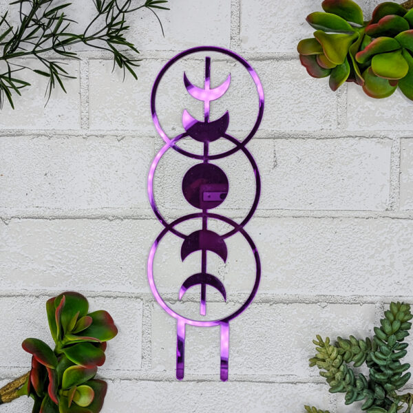 moon phases purple houseplant trellis