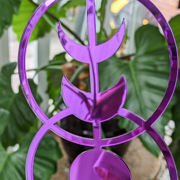 moon phases purple houseplant trellis