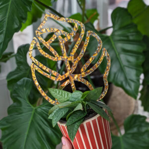 monstera leaf acrylic trellis