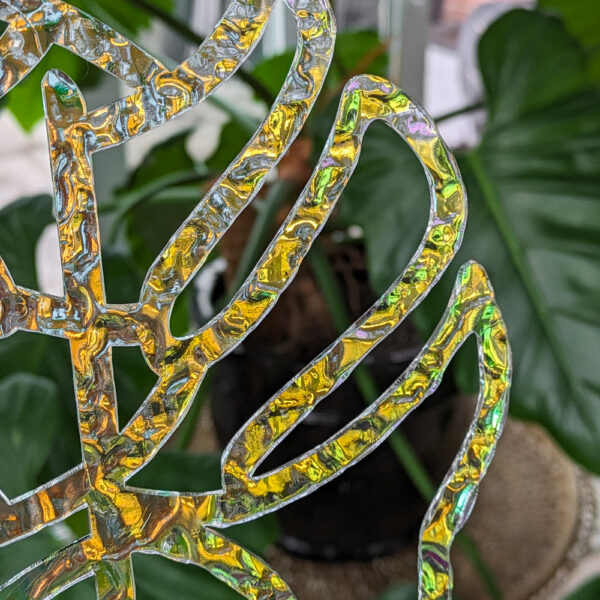 monstera leaf acrylic trellis